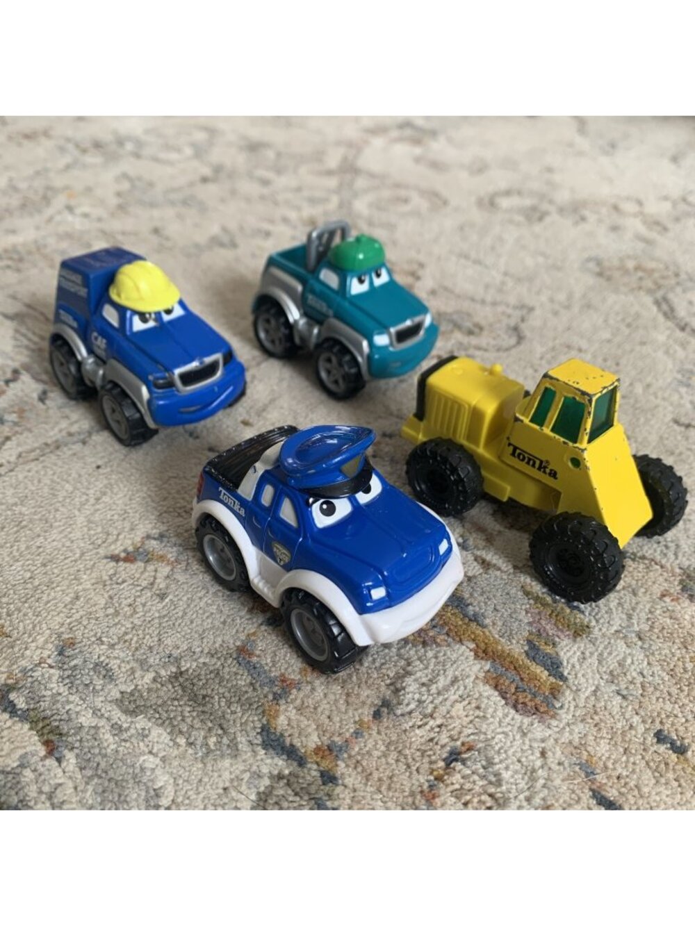 Tonka Lil Chuck & Friends Toy Truck Lot 4 Baggage Police Tractor Vintage Maisto
